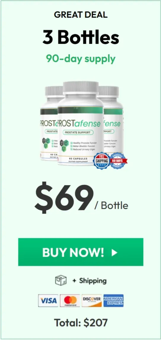 ProstAfense three bottles order