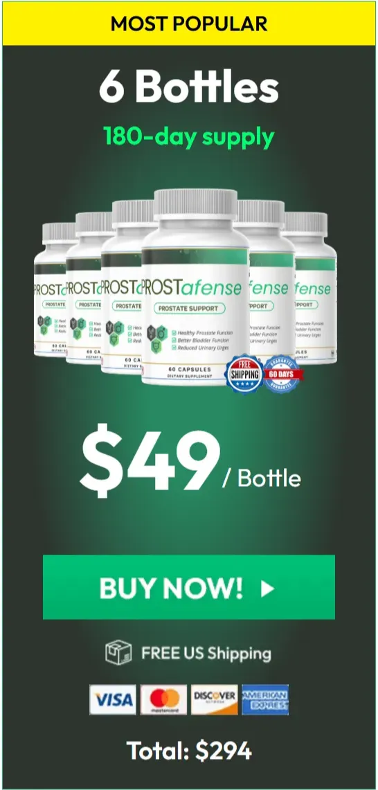 ProstAfense 6 bottles